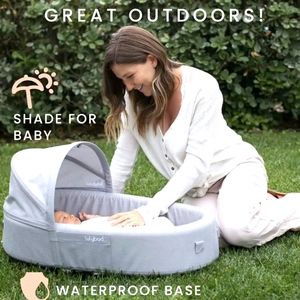 Lulyboo Bassinet To Go - rare gingham color - original box - excellent condition